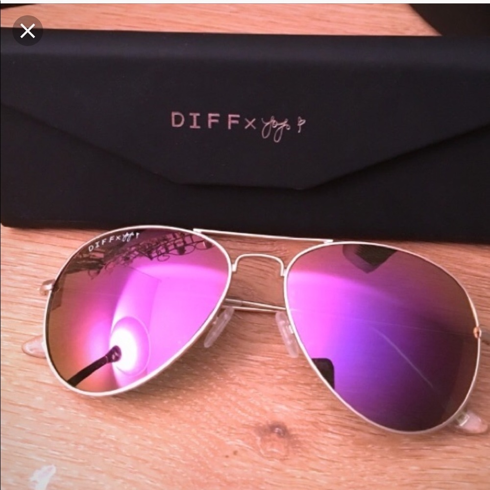 Diff eyewear rose gold Cruz Jojo aviators